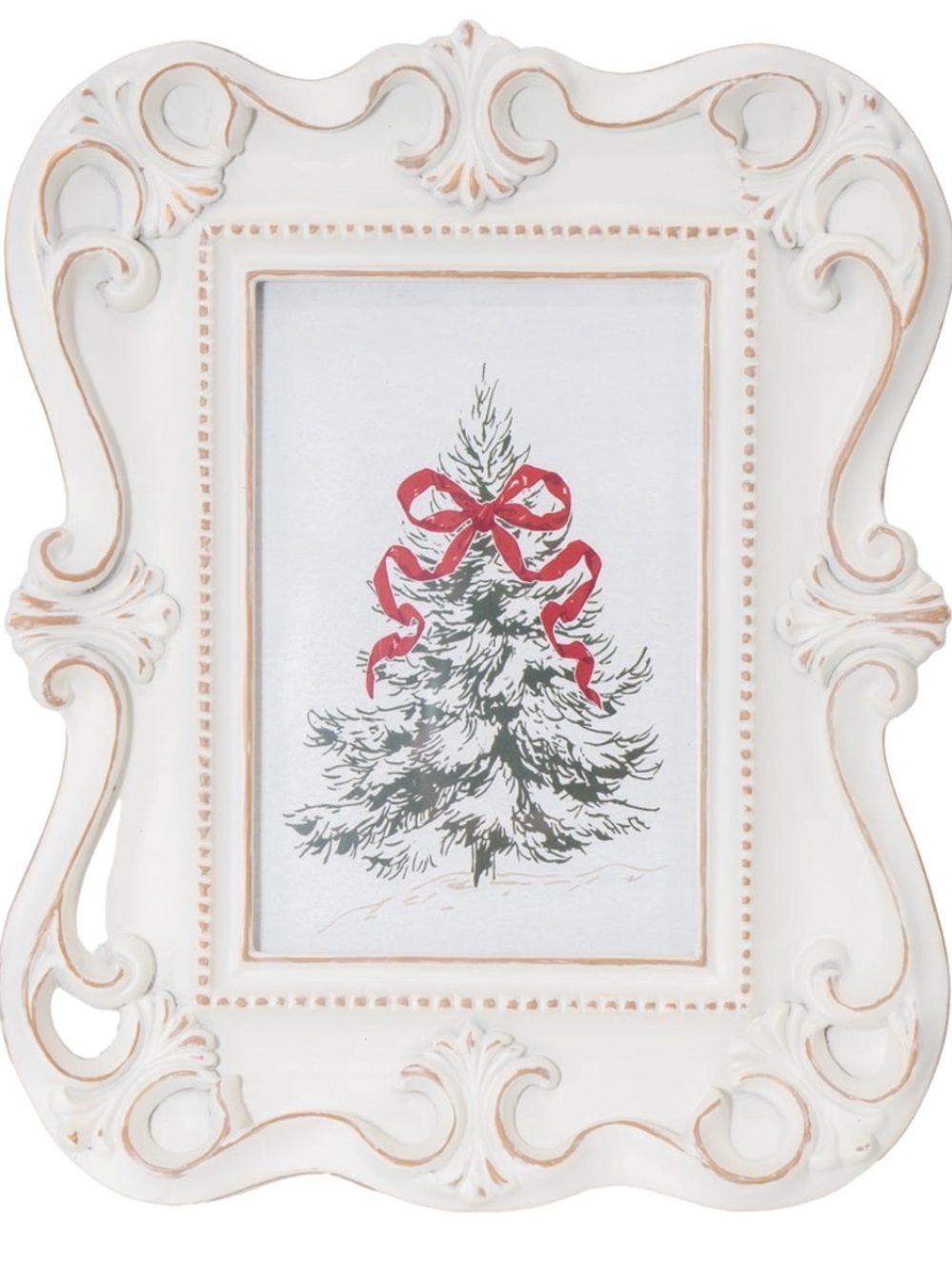 My Texas House Tree Print in Frame Christmas Decoration, Multicolor, 9.8"